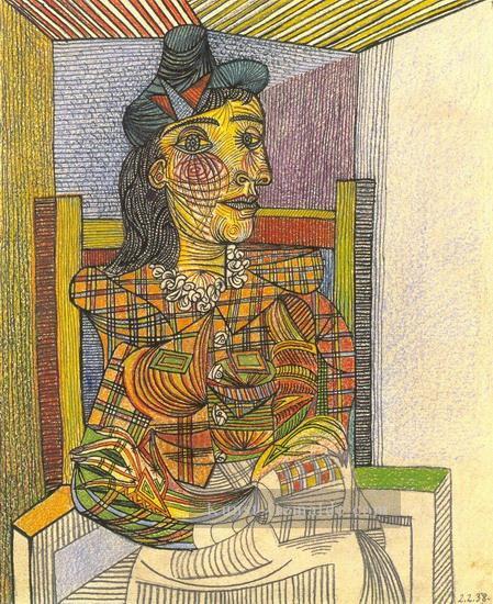 Porträt de Dora Maar assise 1 1938 Kubisten Ölgemälde